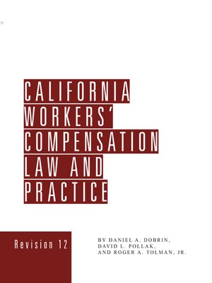 cover image of California Workers' Compensation Law and Practice